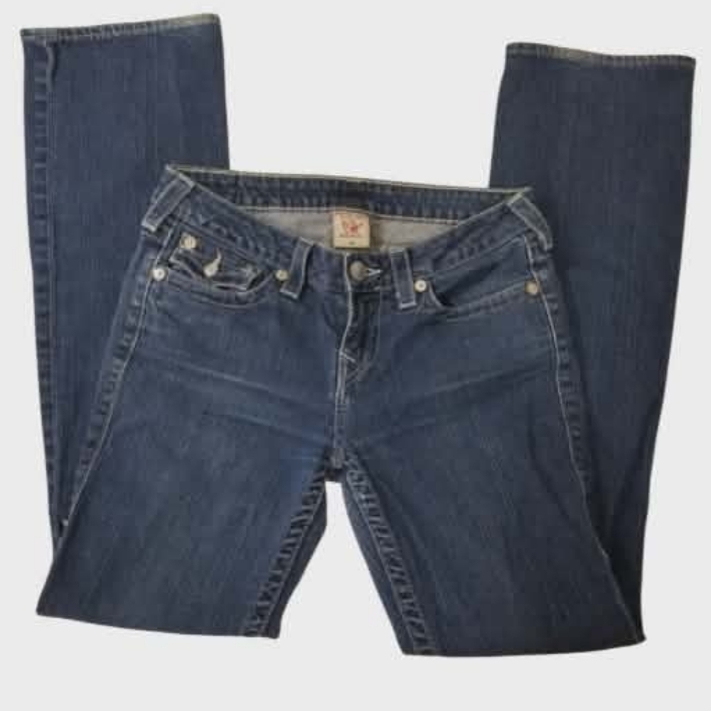 TRUE RELIGION Becky Sz 29 jeans crystal bling Jeans made in USA  flap Pocket Y2k